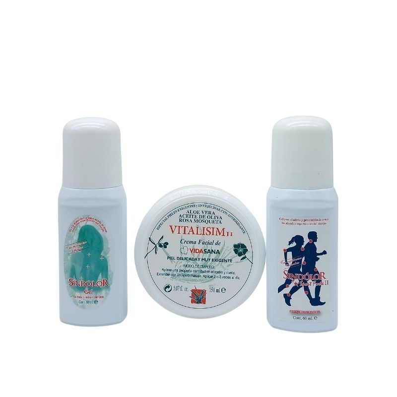 Lote Gel Sindolor + Gel Sindolor Sport Forte II + Crema Vitalisim II VidaSana